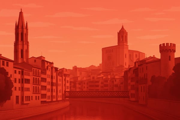 Must-see landmarks of Girona, Spain.