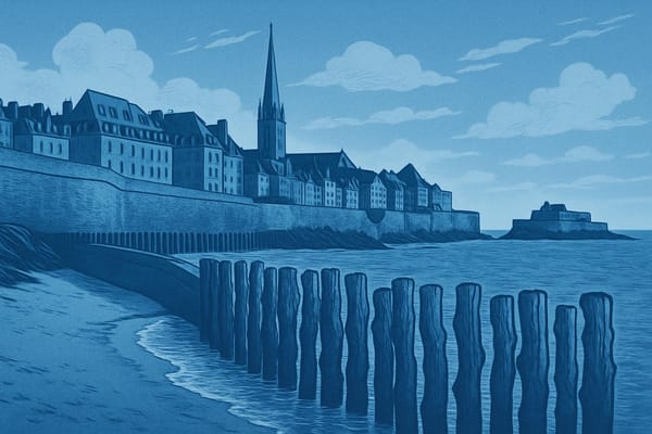 Must-see landmarks of Saint-Malo, France.