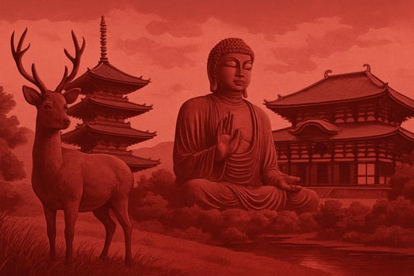 Must-see landmarks of Nara, Japan.