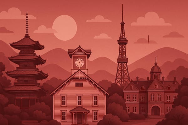 Must-see landmarks of Sapporo, Japan.