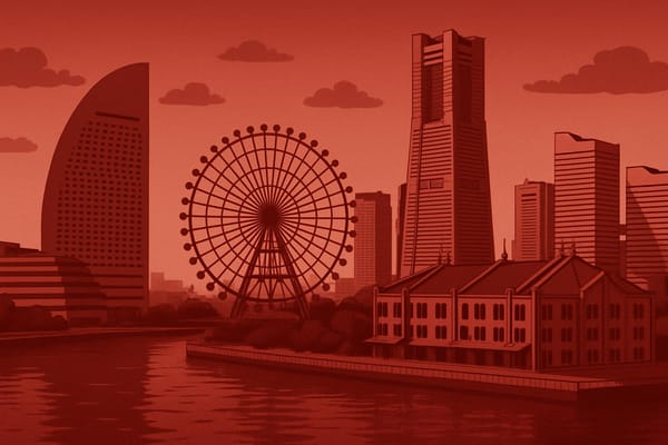 Must-see landmarks of Yokohama, Japan.