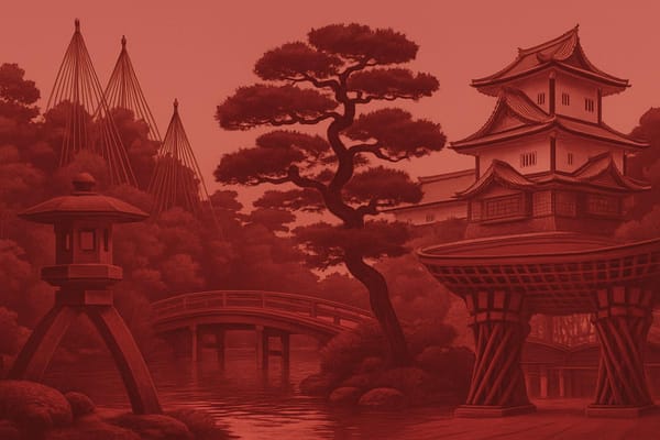 Must-see landmarks of Kanazawa, Japan.