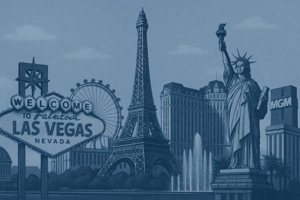 Must-see landmarks of Las Vegas, USA.