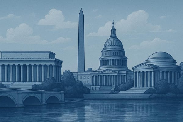 Must-see landmarks of Washington DC, USA.
