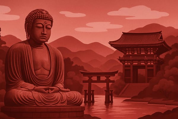 Must-see landmarks of Kamakura, Japan.