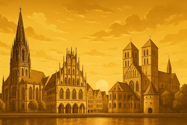 Must-see landmarks of Münster, Germany.