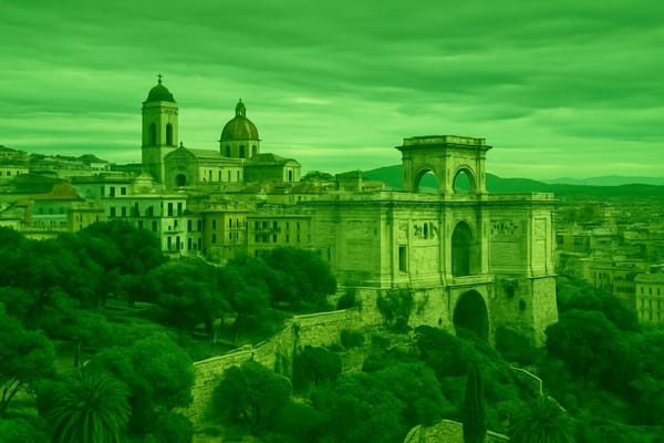 Must-see landmarks of Cagliari, Italy.