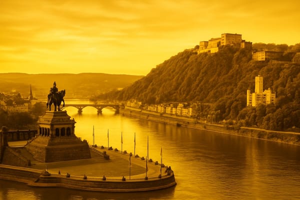 Must-see landmarks of Koblenz, Germany.