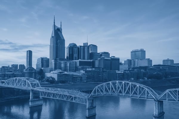 Must-see landmarks of Nashville, USA.