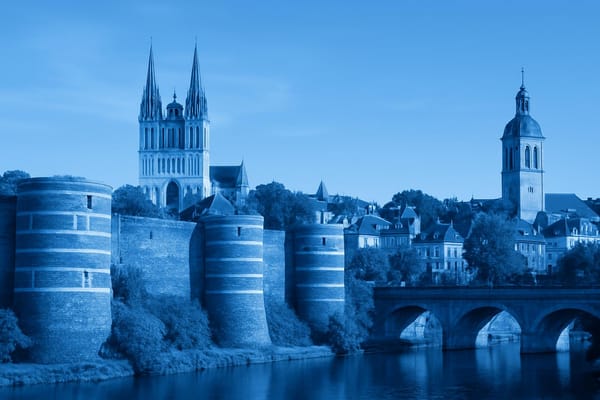 Must-see landmarks of Angers, France.
