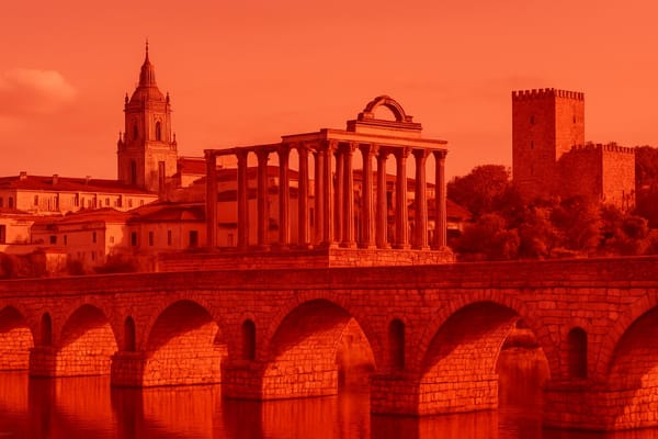 Must-see landmarks of Mérida, Spain.
