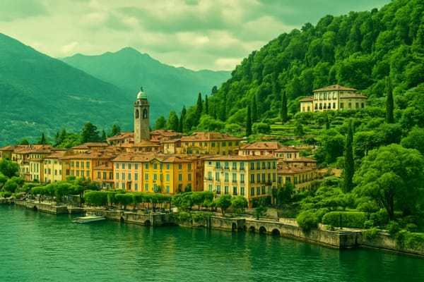 Must-see landmarks of Bellagio, Italy.