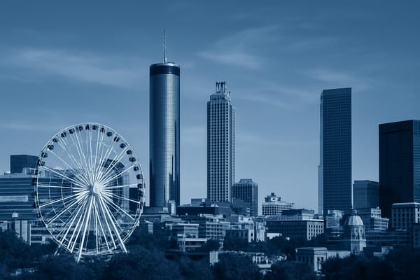 Must-see landmarks of Atlanta, USA.